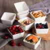 imageBTT  Ramekins 8 oz Square Set of 6 Ramekins for Baking Creme Brulee Dishes Souffle Cups Flan Pan Sauce Cups Custard Cups Pudding Cups Ramiken Set Dipping Bowls8 oz  8 Pack