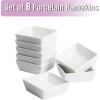 imageBTT  Ramekins 8 oz Square Set of 6 Ramekins for Baking Creme Brulee Dishes Souffle Cups Flan Pan Sauce Cups Custard Cups Pudding Cups Ramiken Set Dipping Bowls4 oz  8 Pack
