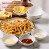 imageBTaT Dipping Bowls 5 oz Set of 6 Colorful Bowls Ceramic Dip Bowls Sauce Bowls Small Bowls for Dipping Bowls for Dipping Condiment Dishes Bowl for Dips Ripple Effect Bowl Ceramic Sauce BowlWhite