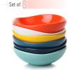 imageBTaT Dipping Bowls 5 oz Set of 6 Colorful Bowls Ceramic Dip Bowls Sauce Bowls Small Bowls for Dipping Bowls for Dipping Condiment Dishes Bowl for Dips Ripple Effect Bowl Ceramic Sauce BowlAssorted Colors