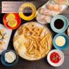 imageBTaT Dipping Bowls 5 oz Set of 6 Colorful Bowls Ceramic Dip Bowls Sauce Bowls Small Bowls for Dipping Bowls for Dipping Condiment Dishes Bowl for Dips Ripple Effect Bowl Ceramic Sauce BowlAssorted Colors