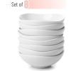 imageBTaT Dipping Bowls 5 oz Set of 6 Colorful Bowls Ceramic Dip Bowls Sauce Bowls Small Bowls for Dipping Bowls for Dipping Condiment Dishes Bowl for Dips Ripple Effect Bowl Ceramic Sauce BowlWhite