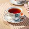 imageBTaT Floral Tea Cups and Saucers Set of 4 7 oz Porcelain Tea Cup Sets Assorted Colors with Gold Trim ampamp Gift Box Dishwasher ampamp Freezer SafeMajestic Crane