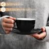 imageBTaT Porcelain Tea Cups and Saucers  6oz Black Set of 6 AdultsBlack