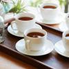 imageBTaT Porcelain Tea Cups and Saucers  6oz Black Set of 6 AdultsDaisy White