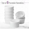 imageBTaT Ramekins 8 oz Set of 8 Ramekins for Baking Ramekin with Measurement Markings Creme Brulee Dishes Souffle Cups Custard Cups Ceramic Bakeware Souffle Dish Small Ceramic Bowl