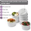 imageBTaT Ramekins 8 oz Set of 8 Ramekins for Baking Ramekin with Measurement Markings Creme Brulee Dishes Souffle Cups Custard Cups Ceramic Bakeware Souffle Dish Small Ceramic Bowl
