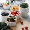 imageBTaT Ramekins 8 oz Set of 8 Ramekins for Baking Ramekin with Measurement Markings Creme Brulee Dishes Souffle Cups Custard Cups Ceramic Bakeware Souffle Dish Small Ceramic Bowl
