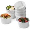 imageBTaT Ramekins 8 oz Set of 8 Ramekins for Baking Ramekin with Measurement Markings Creme Brulee Dishes Souffle Cups Custard Cups Ceramic Bakeware Souffle Dish Small Ceramic Bowl