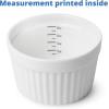 imageBTaT Ramekins Set of 6 Ramekins 8 oz Assorted Color Ramekins for Baking Ramekin with Measurement Markings Creme Brulee Dishes Souffle Cups Custard Cups Ceramic Bakeware