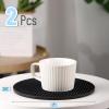 imageBTaT Silicone Trivet Mats 2 Pack Rose Red Hot Pads for Kitchen Trivets for Pots and Pans Hot Pad for DishesBlack