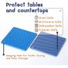 imageBTaT Silicone Trivet Mats 2 Pack Rose Red Hot Pads for Kitchen Trivets for Pots and Pans Hot Pad for DishesBlue