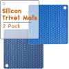 imageBTaT Silicone Trivet Mats 2 Pack Rose Red Hot Pads for Kitchen Trivets for Pots and Pans Hot Pad for DishesBlue