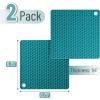 imageBTaT Silicone Trivet Mats 2 Pack Rose Red Hot Pads for Kitchen Trivets for Pots and Pans Hot Pad for DishesGreen