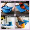 imageBTaT Silicone Trivet Mats 2 Pack Rose Red Hot Pads for Kitchen Trivets for Pots and Pans Hot Pad for DishesRose Red