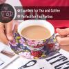 imageBTaT Tea Cups and Saucers Set of 6 Floral 8oz Porcelain Cups for Tea Part RoseMulticolor