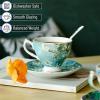 imageBTaT Tea Cups and Saucers Set of 6 Floral 8oz Porcelain Cups for Tea Part RoseVibrant Colors with Spoon