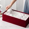 imageBTaT White Tea Cups and Saucers Set of 6 7 oz Porcelain White Tea Cup Set with Golden Trim Design Dishwasher SafeWhite