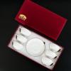 imageBTaT White Tea Cups and Saucers Set of 6 7 oz Porcelain White Tea Cup Set with Golden Trim Design Dishwasher SafeWhite