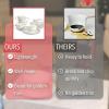 imageBTaT White Tea Cups and Saucers Set of 6 7 oz Porcelain White Tea Cup Set with Golden Trim Design Dishwasher SafeWhite