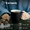 imageBrew To A Tea  Gray Fine Bone China Porcelain Coffee Mugs Set of 4 16 oz EachBlack