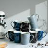 imageBrew To A Tea  Gray Fine Bone China Porcelain Coffee Mugs Set of 4 16 oz EachBlue