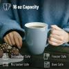 imageBrew To A Tea  Gray Fine Bone China Porcelain Coffee Mugs Set of 4 16 oz EachGray