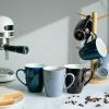 imageBrew To A Tea  Gray Fine Bone China Porcelain Coffee Mugs Set of 4 16 oz EachGray