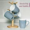 imageBrew To A Tea  Gray Fine Bone China Porcelain Coffee Mugs Set of 4 16 oz EachGray