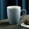 imageBrew To A Tea  Gray Fine Bone China Porcelain Coffee Mugs Set of 4 16 oz EachGray