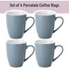 imageBrew To A Tea  Gray Fine Bone China Porcelain Coffee Mugs Set of 4 16 oz EachGray