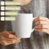 imageBrew To A Tea  Gray Fine Bone China Porcelain Coffee Mugs Set of 4 16 oz EachWhite