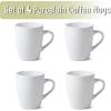 imageBrew To A Tea  Gray Fine Bone China Porcelain Coffee Mugs Set of 4 16 oz EachWhite