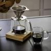 imageBrew To A Tea BTaT  Pour Over Coffee Maker Set Double Wall Glass 16 oz Permanent Filter Coffee Pour Over Manual Dripper