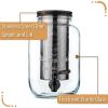 imageBrew To A Tea Cold Brew Coffee Maker 1 Gallon Rose Gold Mason Jar 16 ServingsBlack