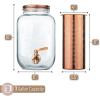imageBrew To A Tea Cold Brew Coffee Maker 1 Gallon Rose Gold Mason Jar 16 ServingsRose Gold