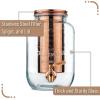 imageBrew To A Tea Cold Brew Coffee Maker 1 Gallon Rose Gold Mason Jar 16 ServingsRose Gold
