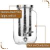 imageBrew To A Tea Cold Brew Coffee Maker 1 Gallon Rose Gold Mason Jar 16 ServingsSteel