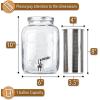 imageBrew To A Tea Cold Brew Coffee Maker 1 Gallon Rose Gold Mason Jar 16 ServingsSteel