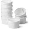 imageBTaT Ramekins 8 oz Set of 8 Ramekins for Baking Ramekin with Measurement Markings Creme Brulee Dishes Souffle Cups Custard Cups Ceramic Bakeware Souffle Dish Small Ceramic Bowl