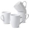 imageBrew To A Tea  Gray Fine Bone China Porcelain Coffee Mugs Set of 4 16 oz EachWhite