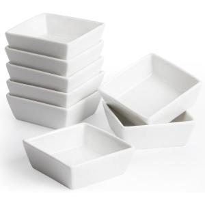 imageBTT  Ramekins 8 oz Square Set of 6 Ramekins for Baking Creme Brulee Dishes Souffle Cups Flan Pan Sauce Cups Custard Cups Pudding Cups Ramiken Set Dipping Bowls4 oz  8 Pack