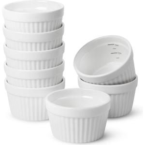 imageBTaT Creme Brulee Ramekins 6 oz Set of 8 Oven Safe Ramekins Oven Safe4 oz