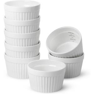 imageBTaT Creme Brulee Ramekins 6 oz Set of 8 Oven Safe Ramekins Oven Safe6 oz