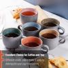 imageBTaT Coffee Mugs Set of 6 14 oz Coffee Cups Ceramic Ceramic Coffee Cups Mug Sets Ceramic Cups Ceramic Coffee Mugs Set Mugs Coffee Mugs Christmas GiftsMatte Black