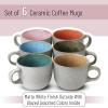 imageBTaT Coffee Mugs Set of 6 14 oz Coffee Cups Ceramic Ceramic Coffee Cups Mug Sets Ceramic Cups Ceramic Coffee Mugs Set Mugs Coffee Mugs Christmas GiftsMatte White