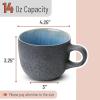 imageBTaT Coffee Mugs Set of 6 14 oz Coffee Cups Ceramic Ceramic Coffee Cups Mug Sets Ceramic Cups Ceramic Coffee Mugs Set Mugs Coffee Mugs Christmas GiftsMatte Black