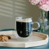 imageBTaT Double Wall Glass Coffee Mugs  12 oz 350ml Set of 4 Clear Latte Mugs12 oz