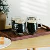 imageBTaT Double Wall Glass Coffee Mugs  12 oz 350ml Set of 4 Clear Latte Mugs16 oz