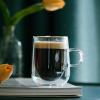 imageBTaT Double Wall Glass Coffee Mugs  12 oz 350ml Set of 4 Clear Latte Mugs3 oz